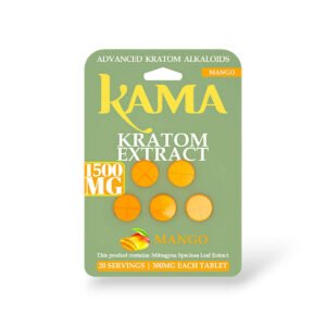 Kama Kratom Extract Chewable Tablets Mango 300mg