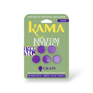 Kama Kratom Extract Chewable Tablets Grape 300mg