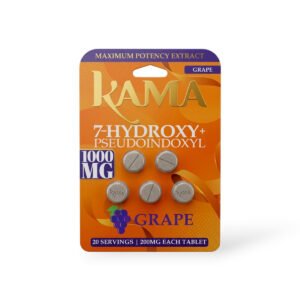 Kama 7 Hydroxy + Pseudoindoxyl Chewable Tablets Grape 200mg Per Tablet