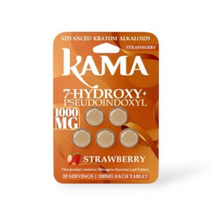 Kama 7 Hydroxy + Pseudoindoxyl Chewable Tablets Strawberry 200mg Per Tablet