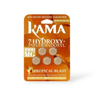 Kama 7 Hydroxy + Pseudoindoxyl Chewable Tablets Tropical Blast 200mg Per Tablet
